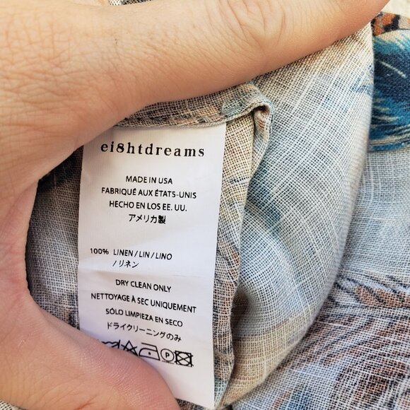 5/$100 SALE - Ei8ht Dreams Michelle Tiger Print Linen Dress - Picture 8 of 8